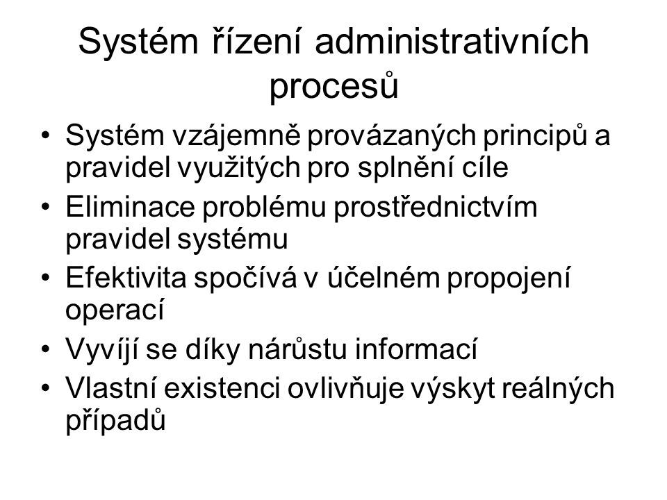 Systém řízení administrativních procesů