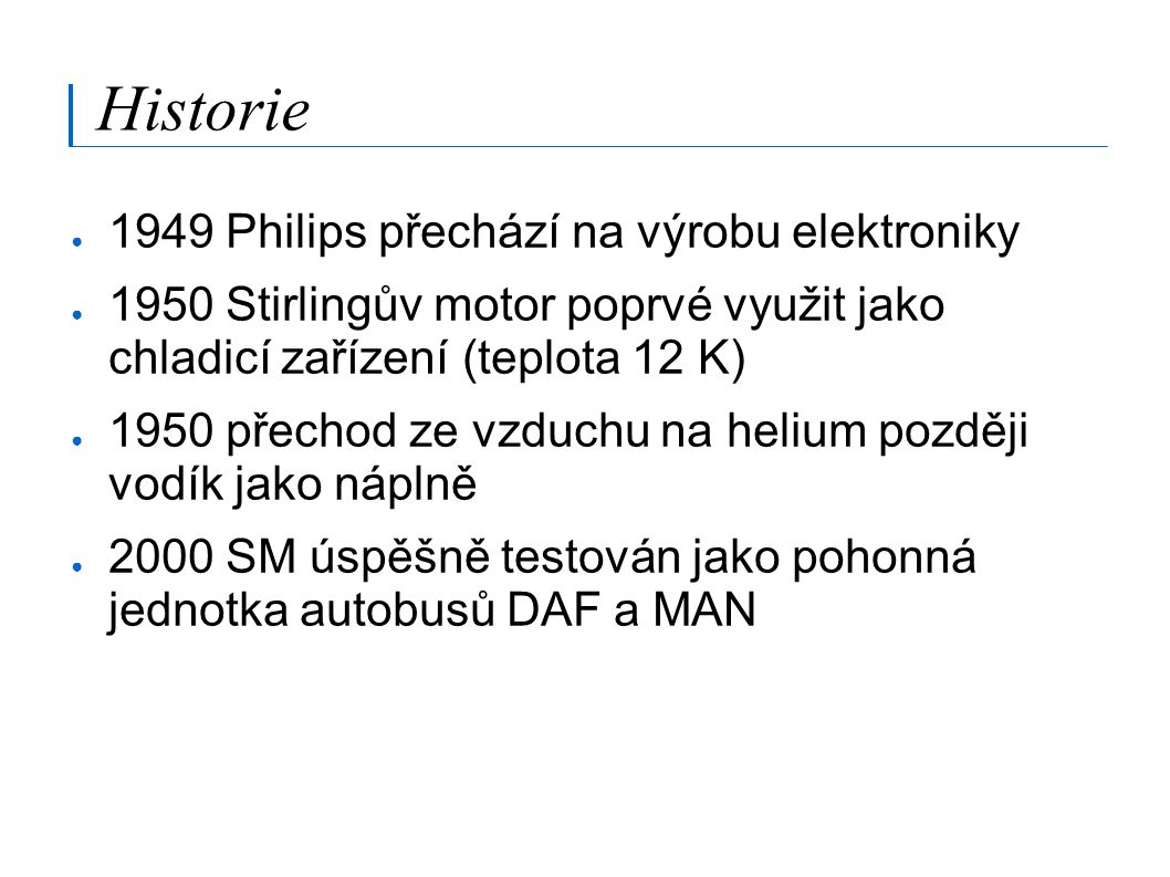 Historie 1949 Philips přechází na výrobu elektroniky