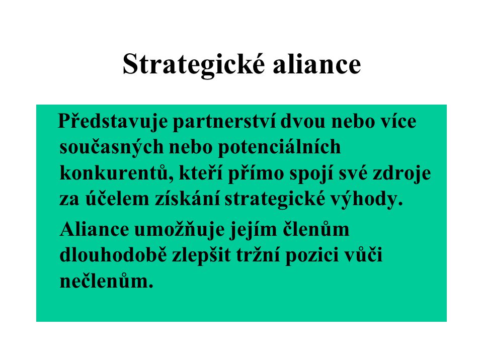 Strategické aliance