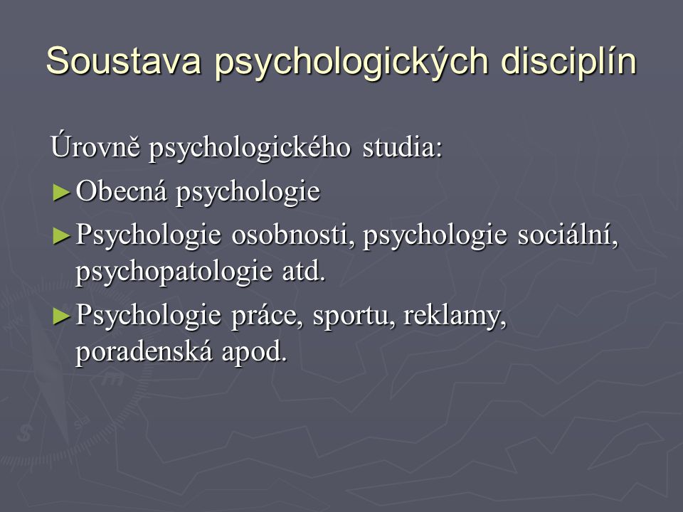 Soustava psychologických disciplín