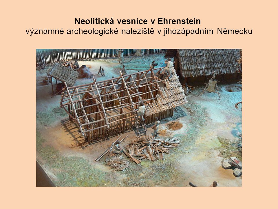 Neolitická vesnice v Ehrenstein významné archeologické naleziště v jihozápadním Německu