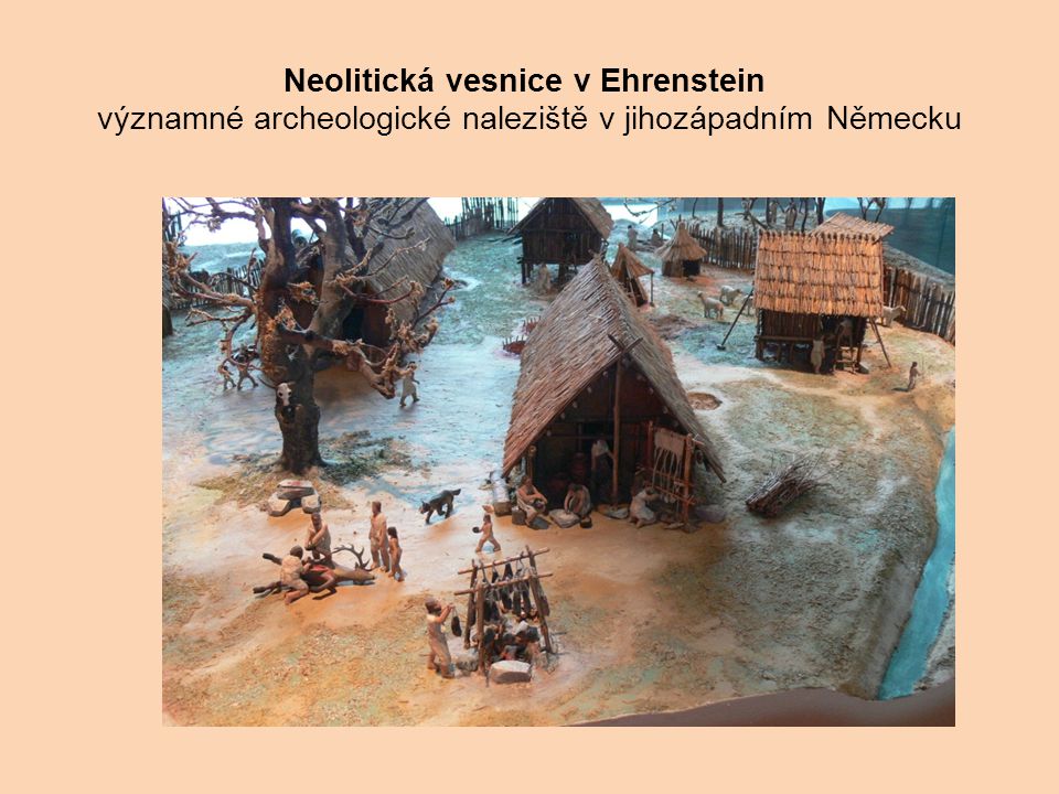 Neolitická vesnice v Ehrenstein významné archeologické naleziště v jihozápadním Německu