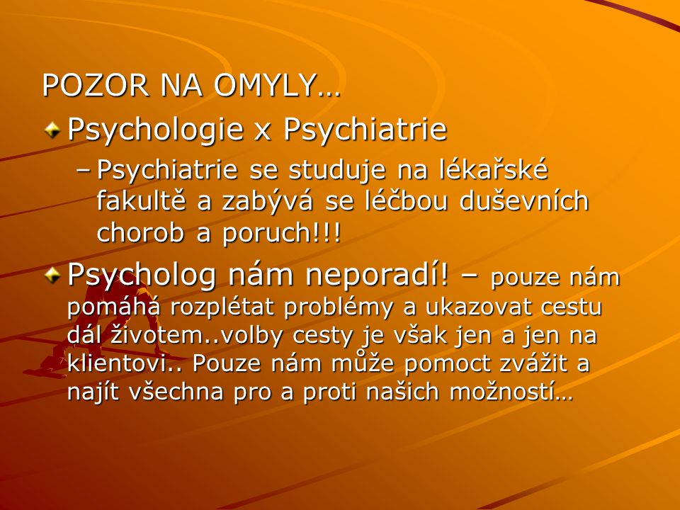 Psychologie x Psychiatrie