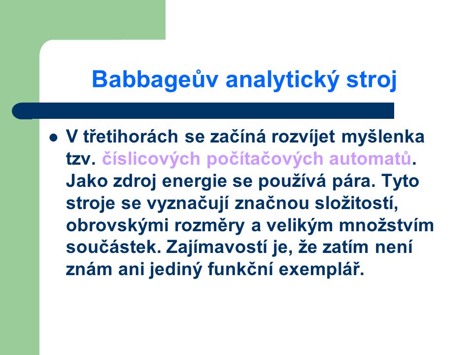 Babbageův analytický stroj