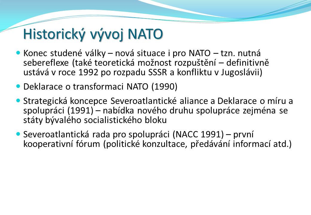 Historický vývoj NATO