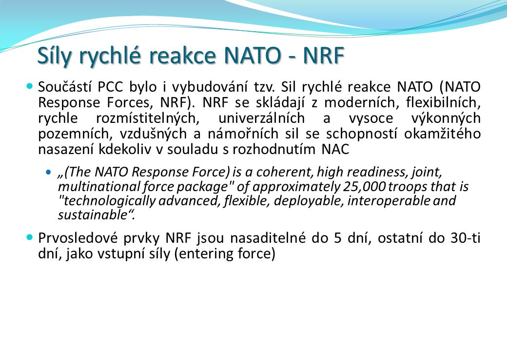 Síly rychlé reakce NATO - NRF