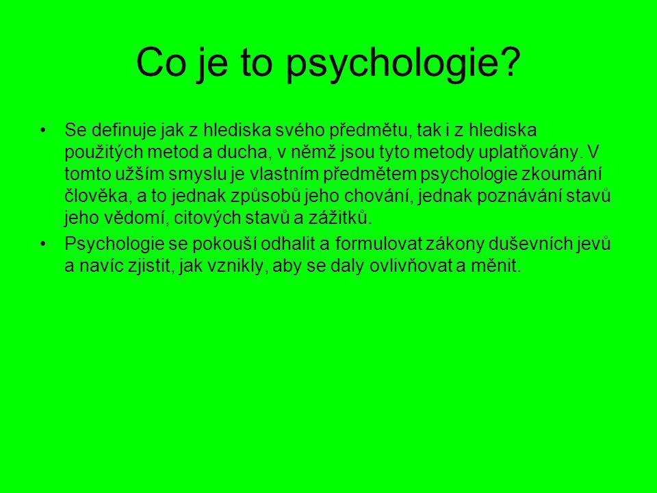 Co je to psychologie?