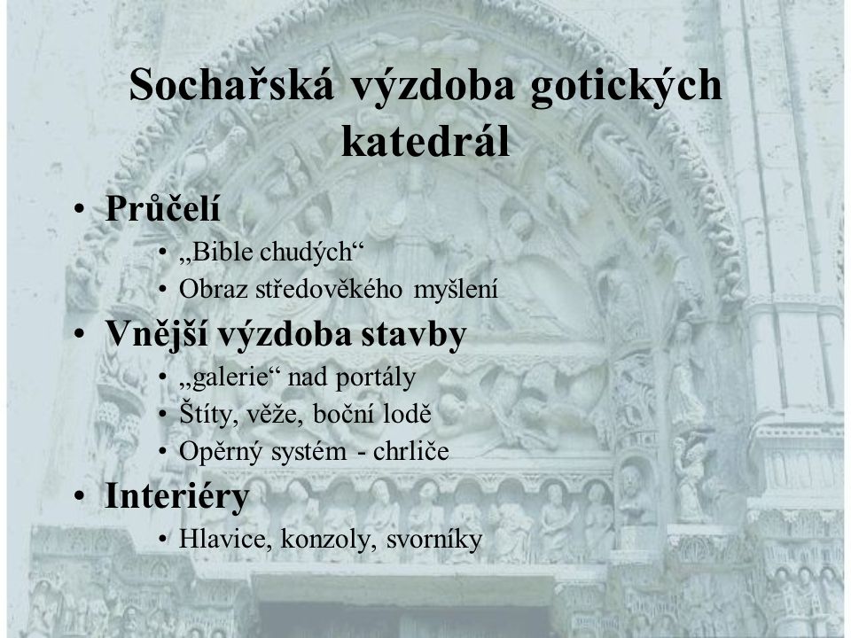Sochařská výzdoba gotických katedrál