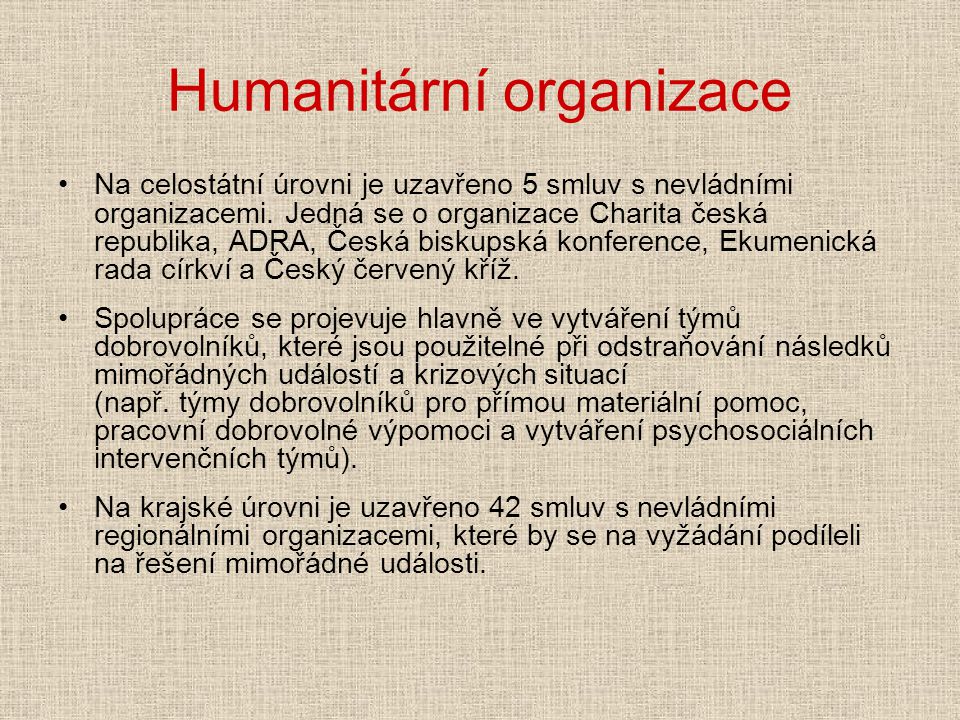 Humanitární organizace