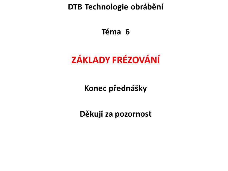 DTB Technologie obrábění