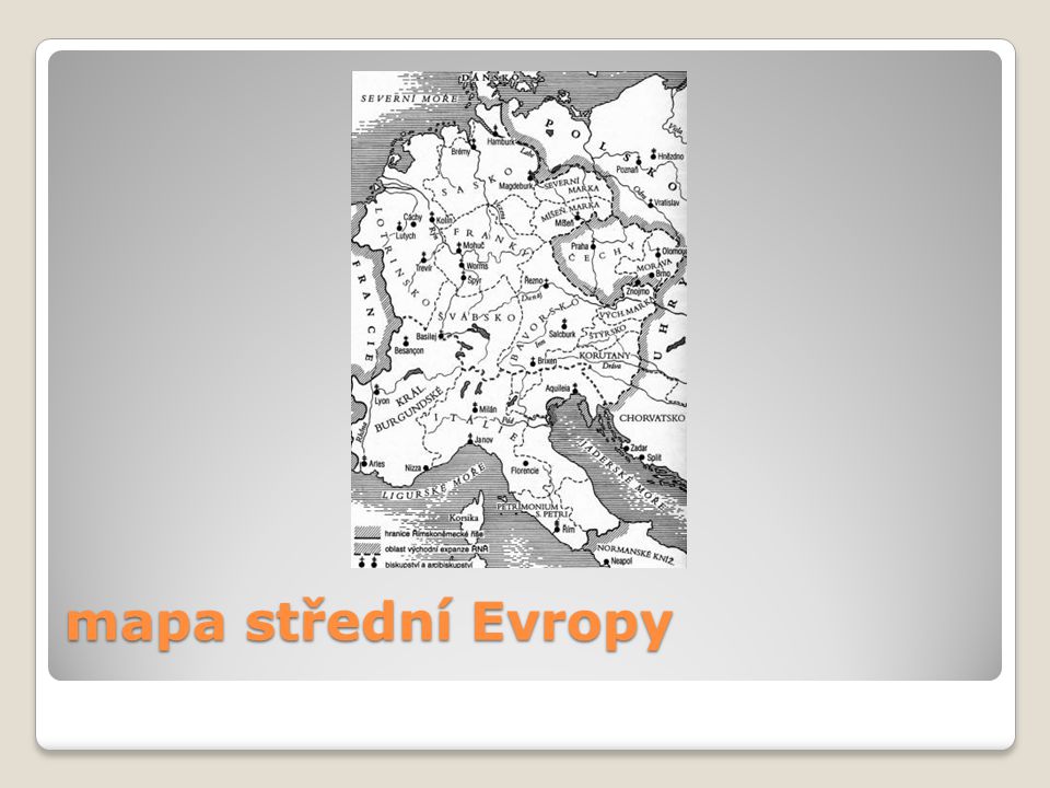 mapa střední Evropy