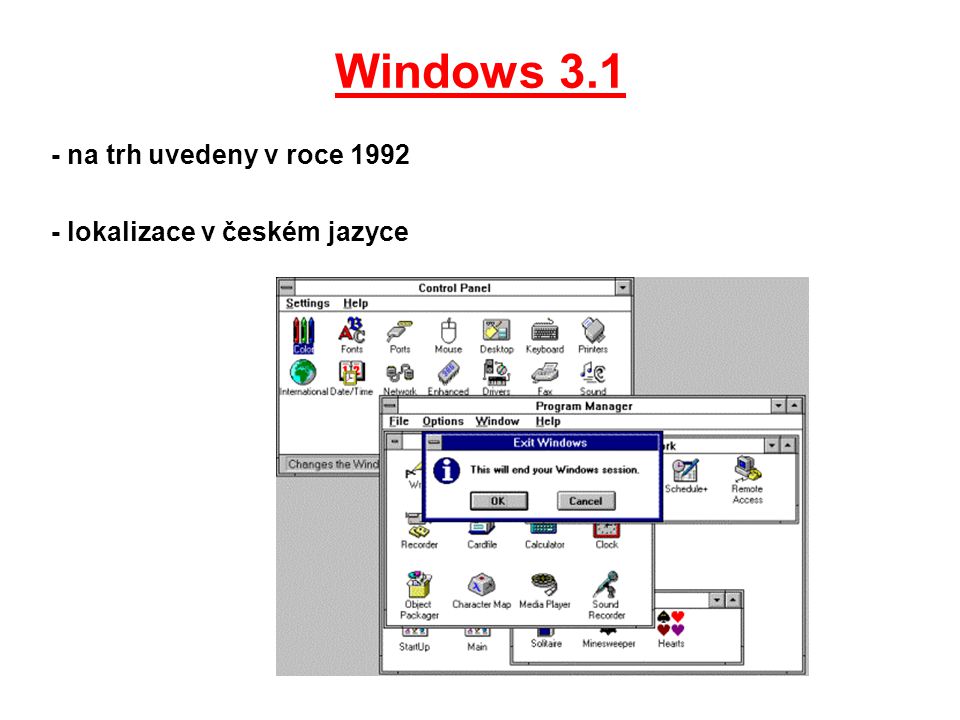 Windows na trh uvedeny v roce lokalizace v českém jazyce