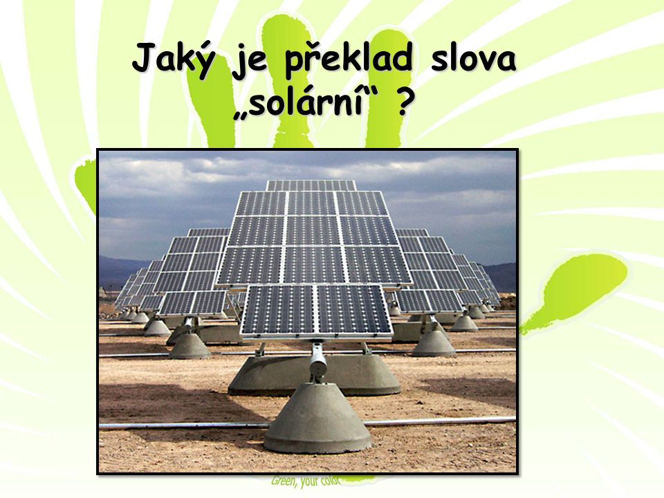 Jaký je překlad slova „solární