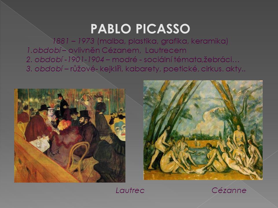 1881 – 1973 (malba, plastika, grafika, keramika)