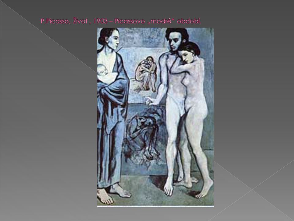 P.Picasso, Život , 1903 – Picassovo „modré období.
