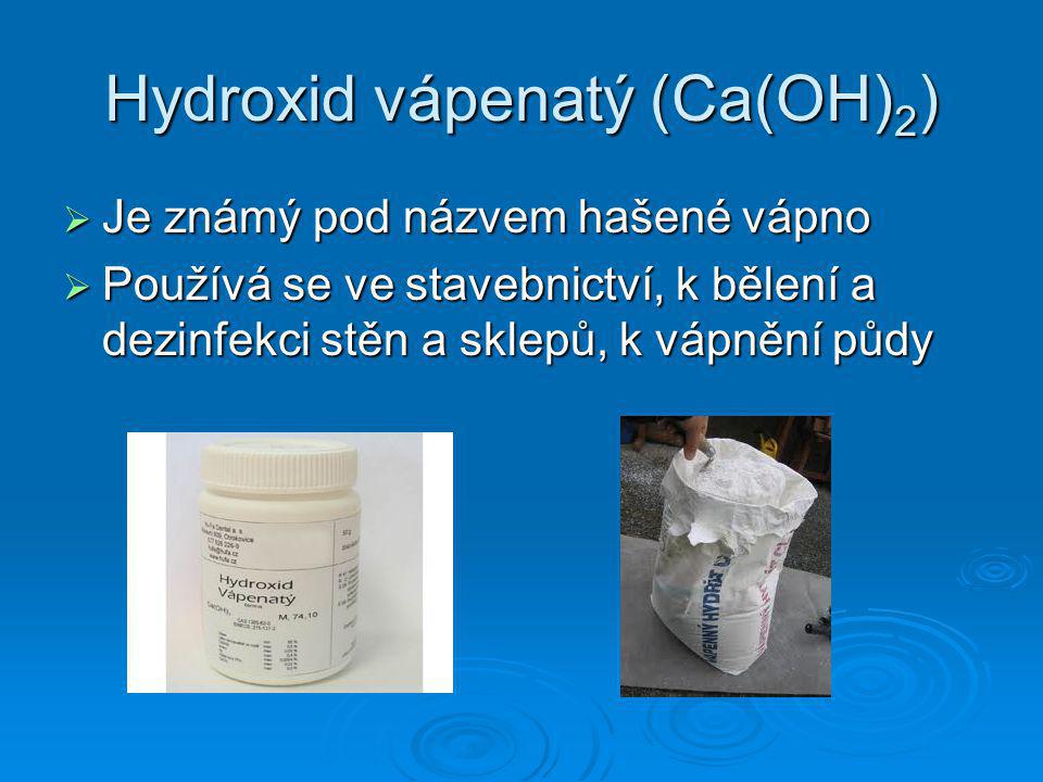 Hydroxid vápenatý (Ca(OH)2)