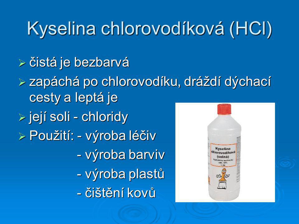 Kyselina chlorovodíková (HCl)