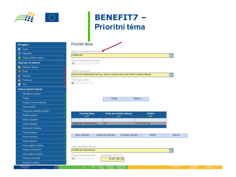 BENEFIT7 – Prioritní téma