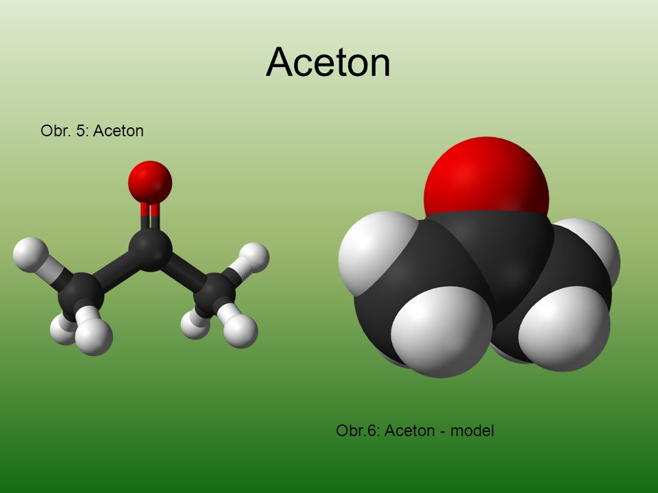 Aceton Obr. 5: Aceton Obr.6: Aceton - model
