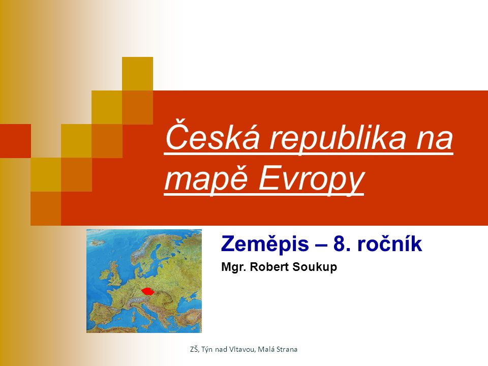 Česká republika na mapě Evropy