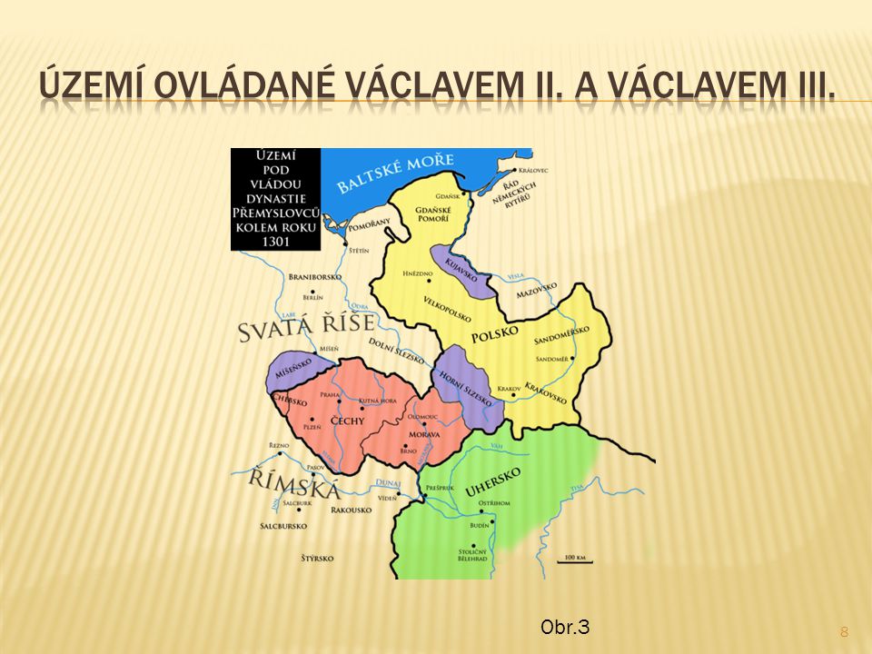 Území ovládané václavem II. A václavem III.