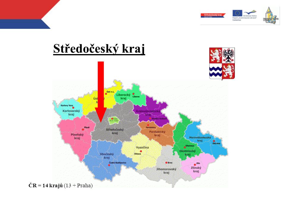 Středočeský kraj ČR = 14 krajů (13 + Praha)