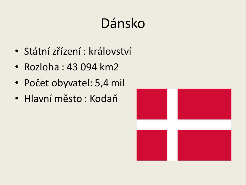 Dánsko Státní zřízení : království Rozloha : km2
