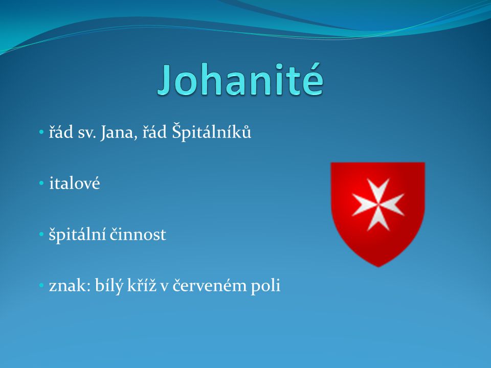 Johanité řád sv. Jana, řád Špitálníků italové špitální činnost