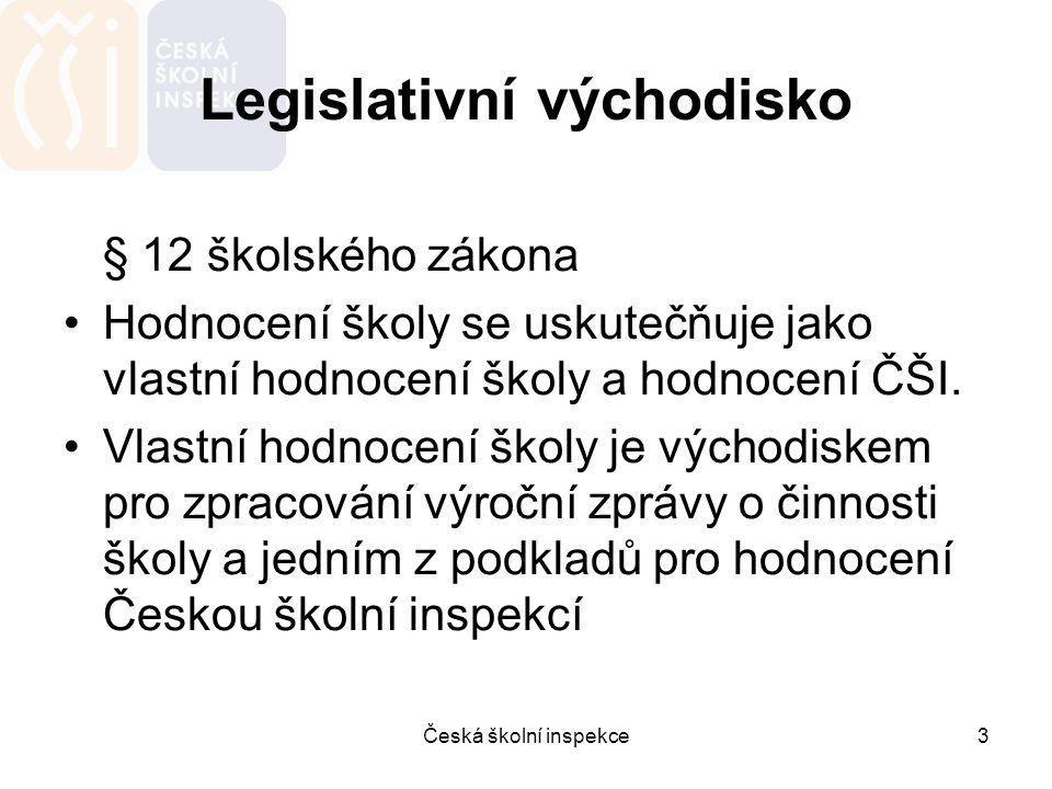 Legislativní východisko