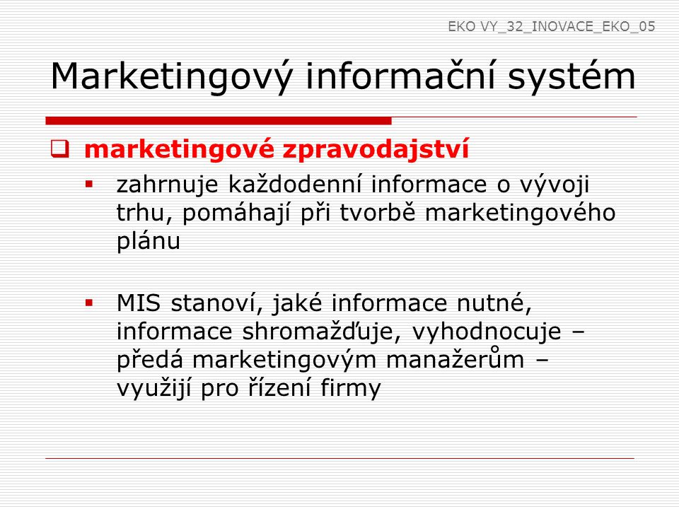 Marketingový informační systém