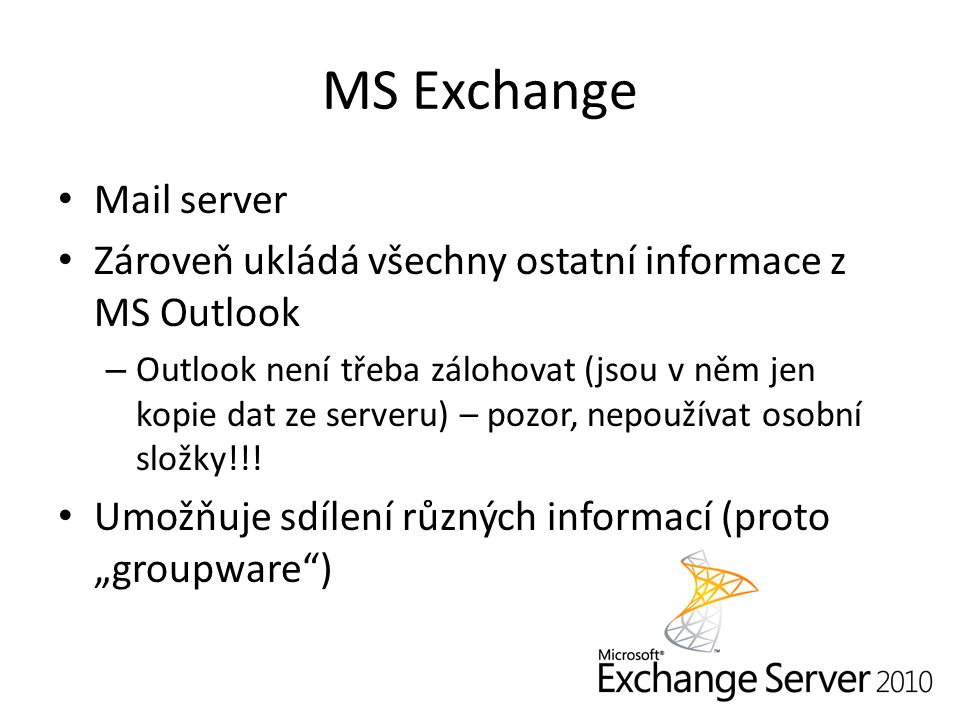 MS Exchange Mail server