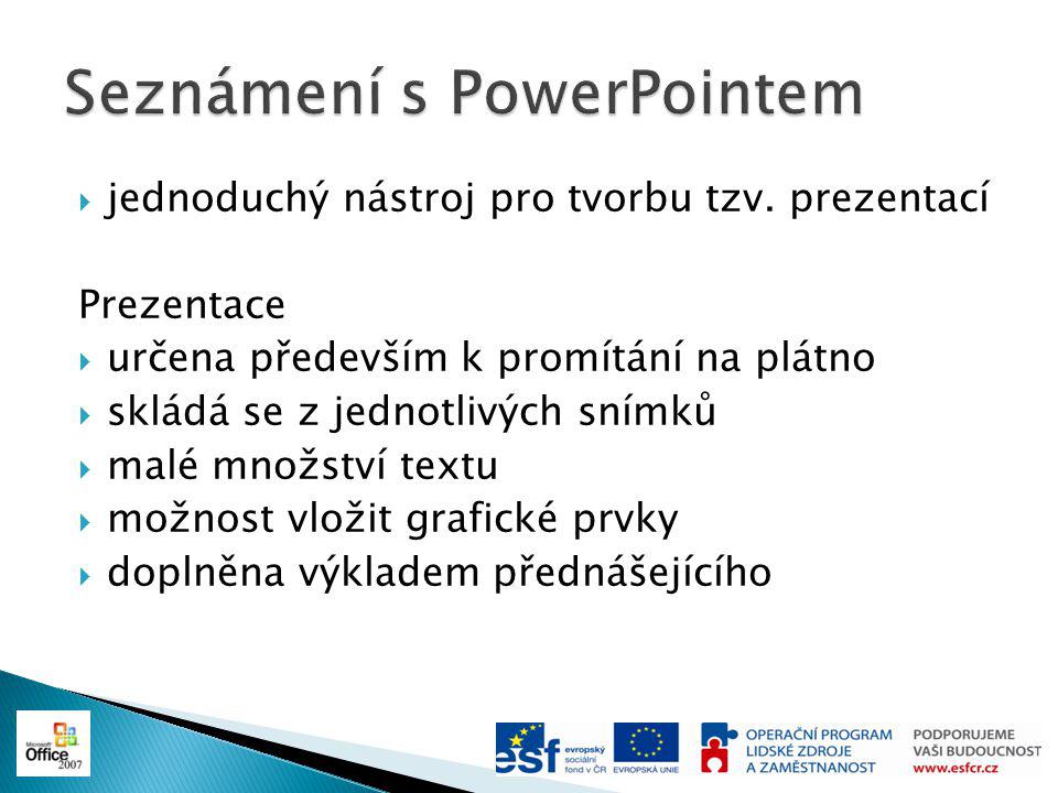 Seznámení s PowerPointem