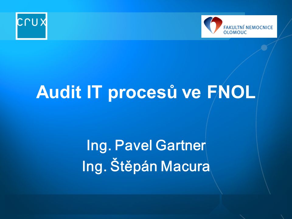 Audit IT procesů ve FNOL