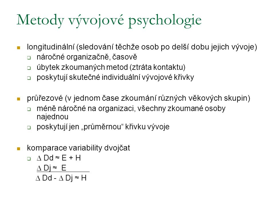 Metody vývojové psychologie