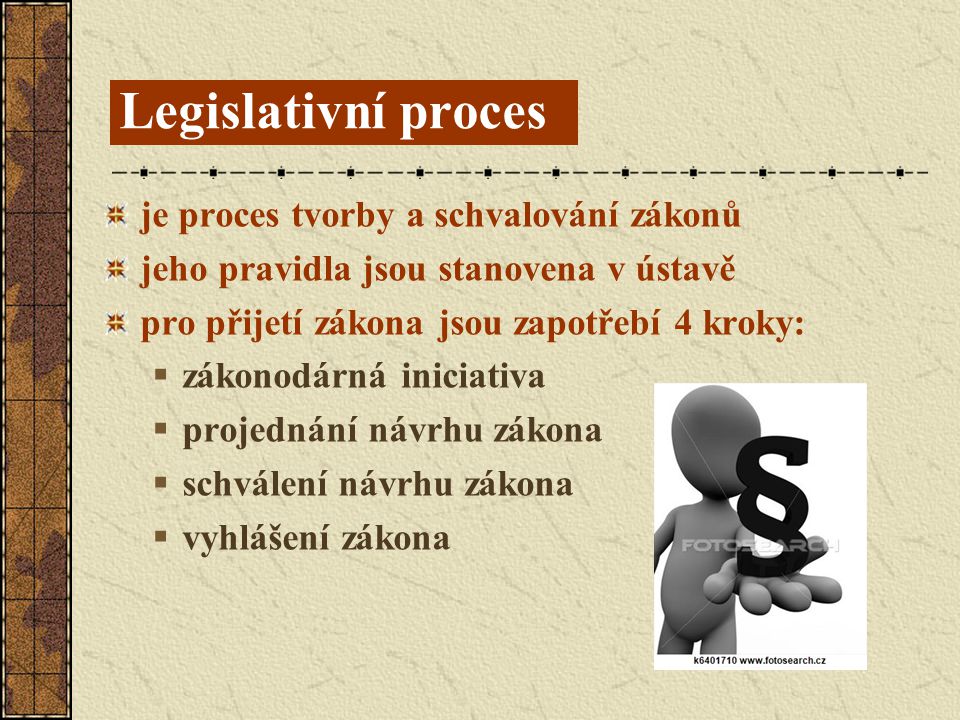Legislativní proces je proces tvorby a schvalování zákonů