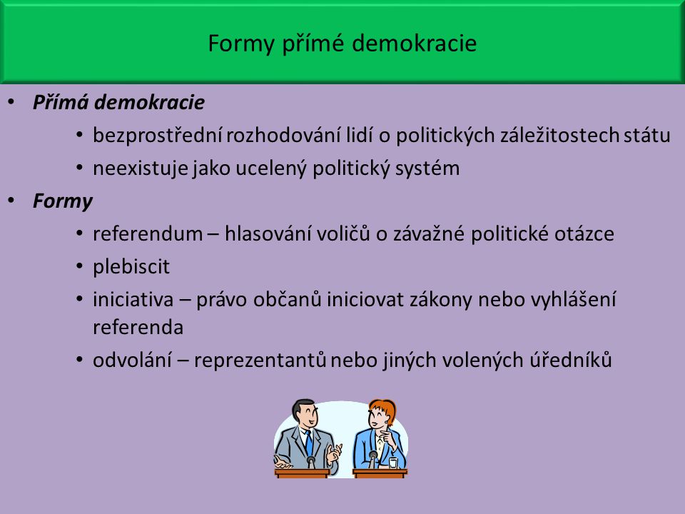 Formy přímé demokracie