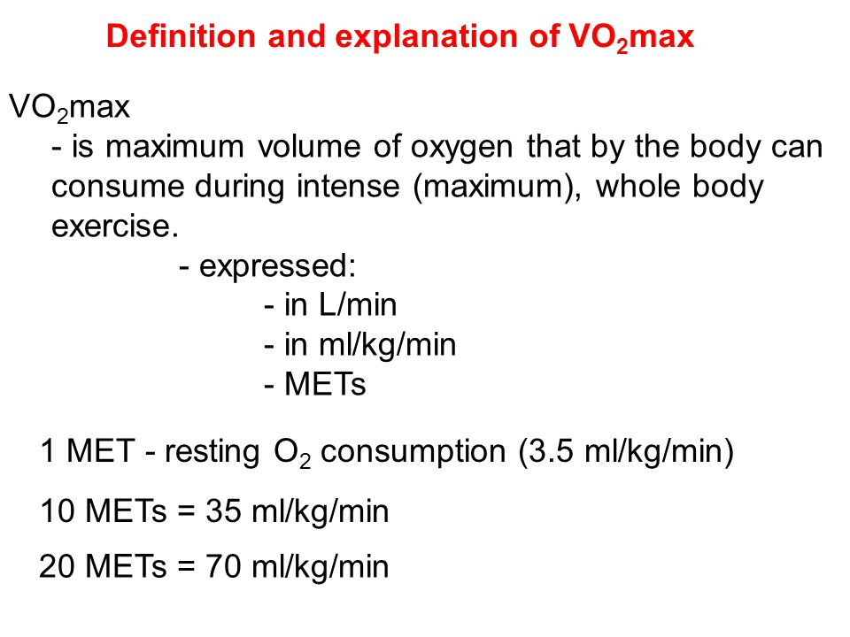 Definition and explanation of VO2max