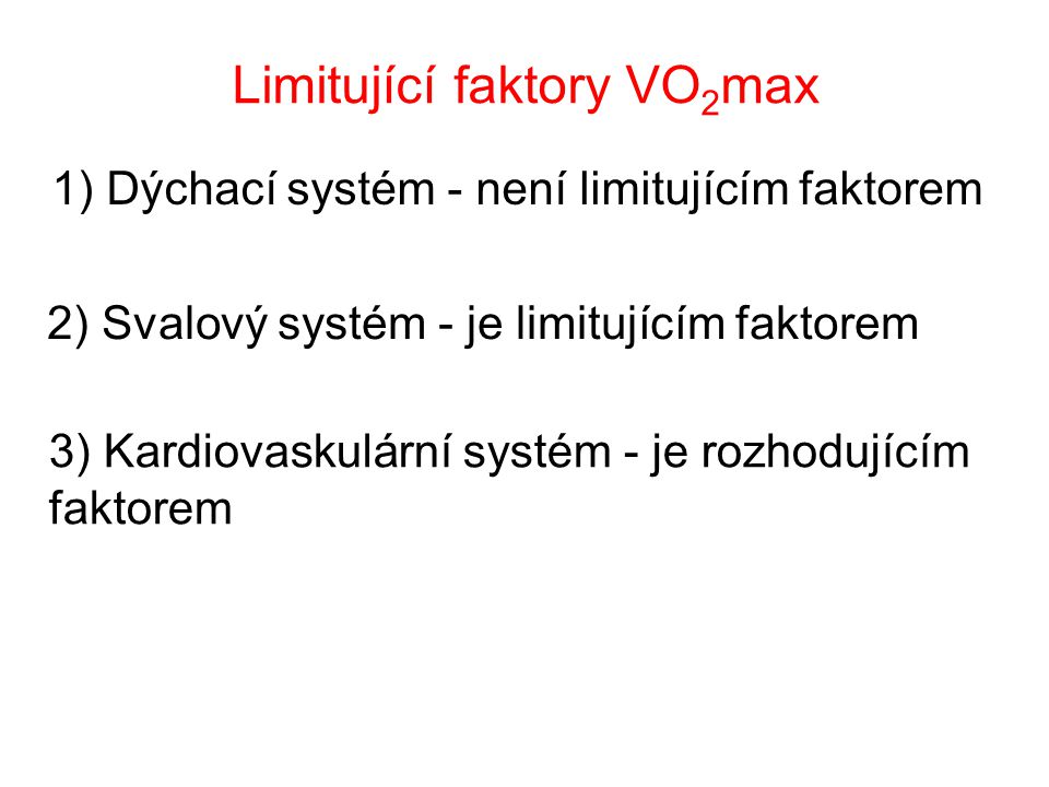 Limitující faktory VO2max