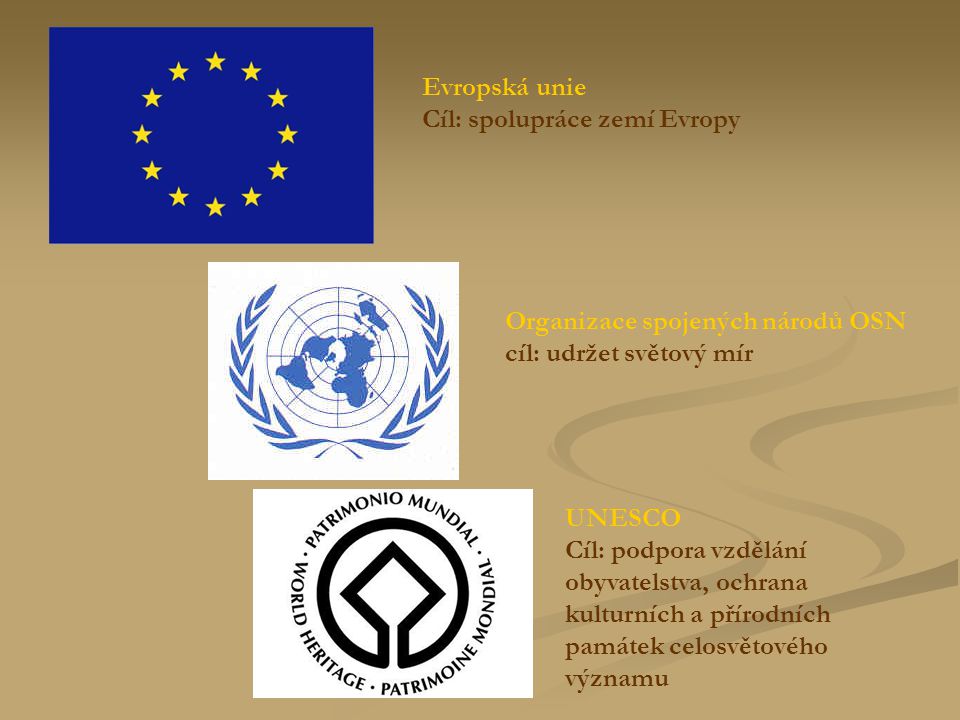 Evropská unie Cíl: spolupráce zemí Evropy