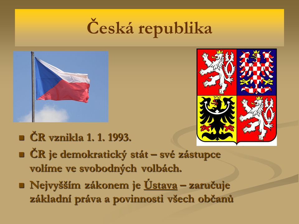 Česká republika ČR vznikla