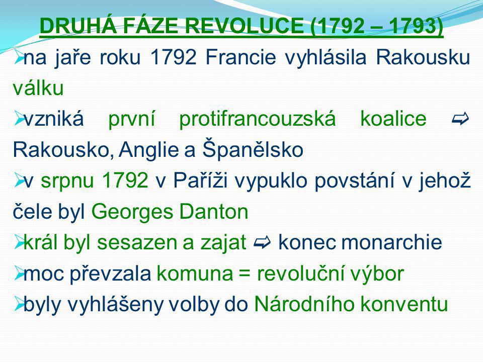 DRUHÁ FÁZE REVOLUCE (1792 – 1793)
