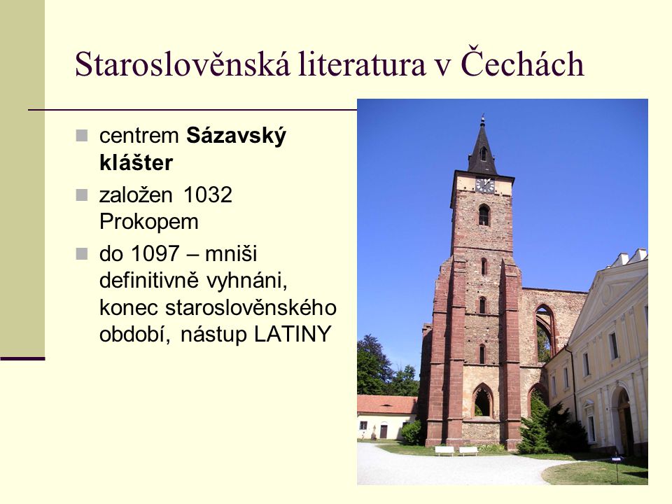 Staroslověnská literatura v Čechách