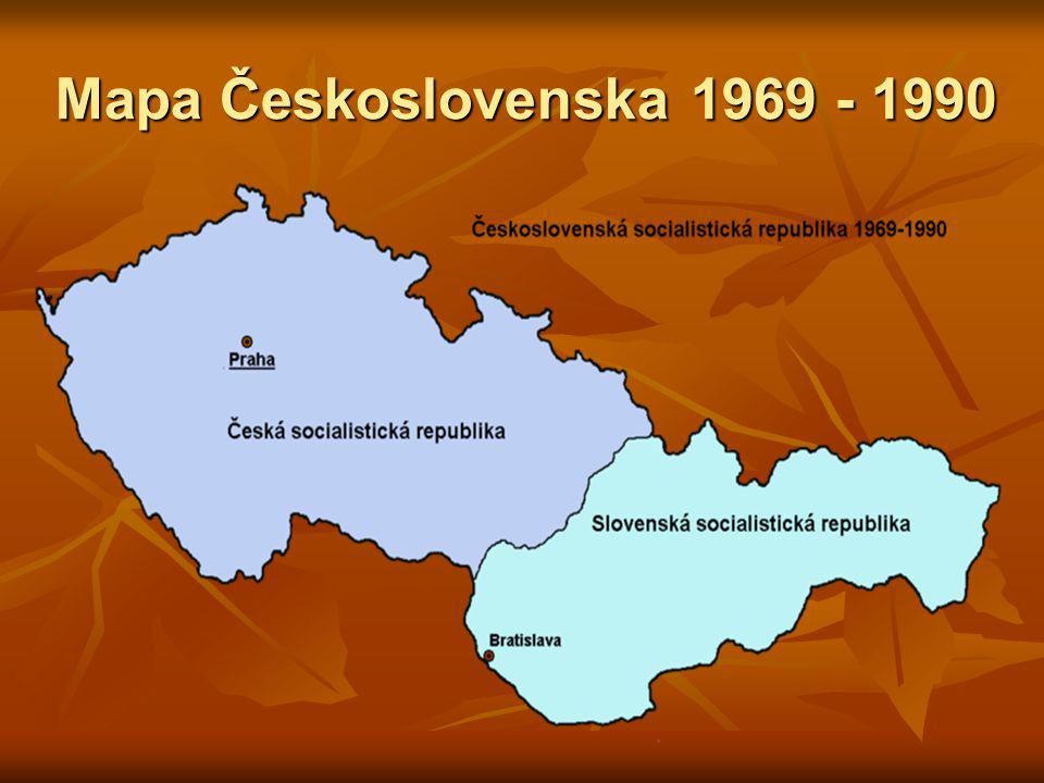 Mapa Československa