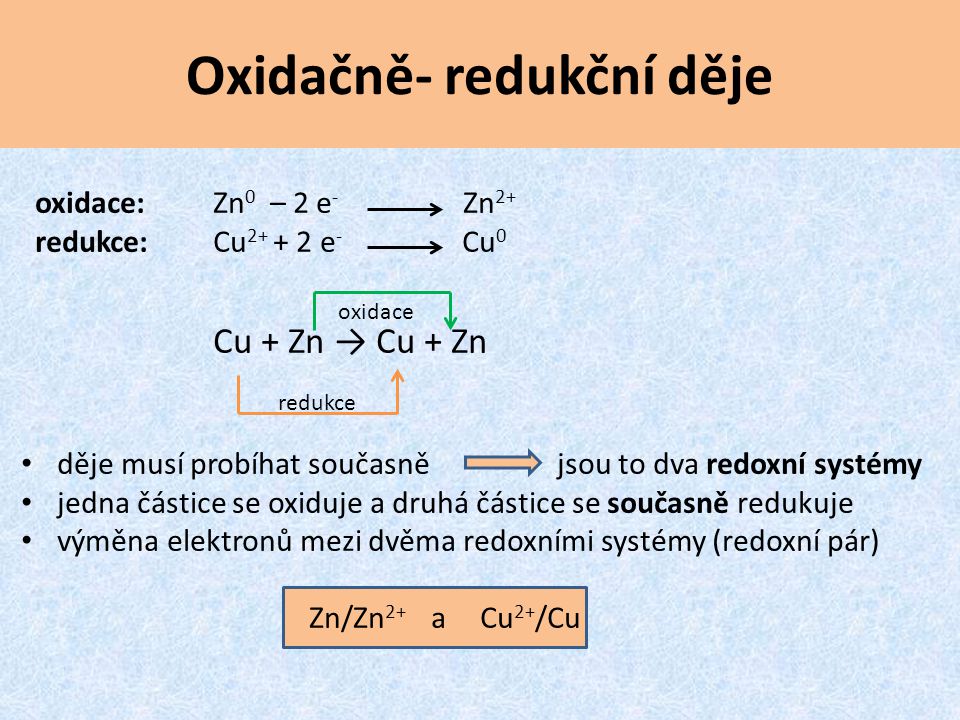 Oxidačně- redukční děje