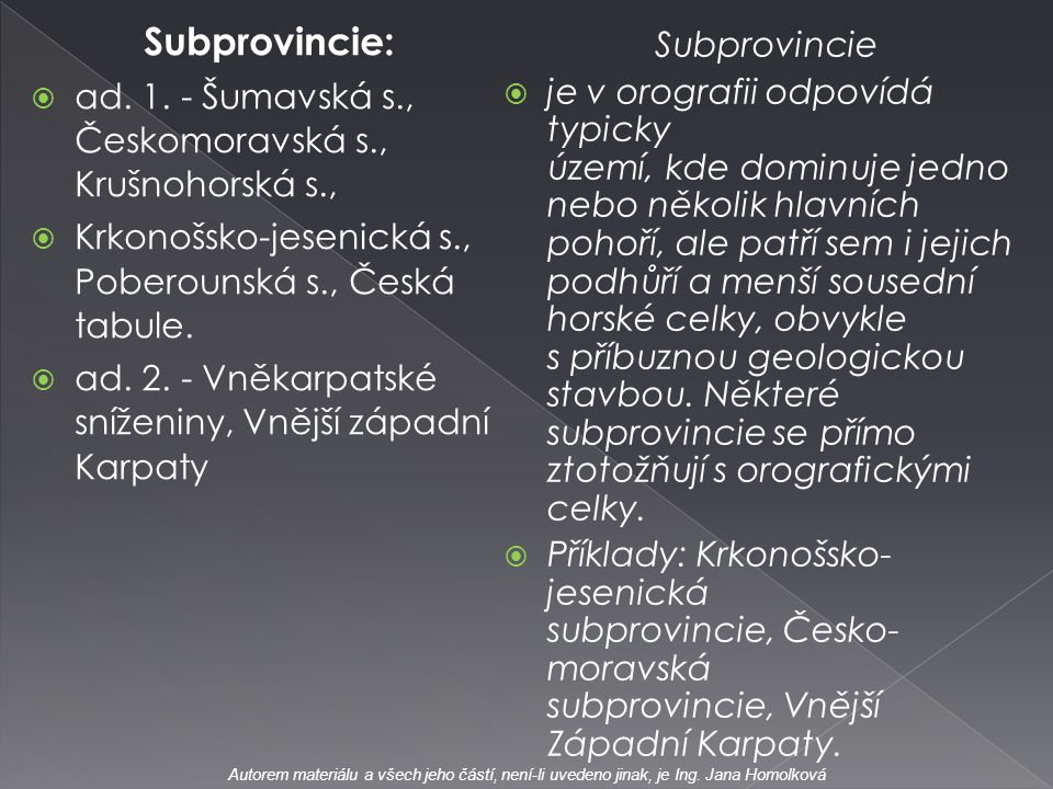 Subprovincie: Subprovincie