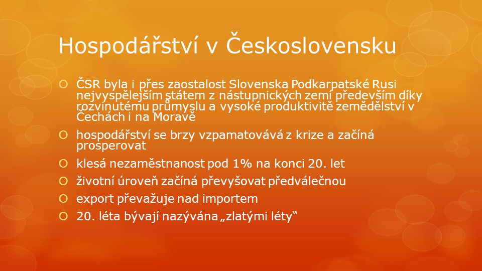 Hospodářství v Československu