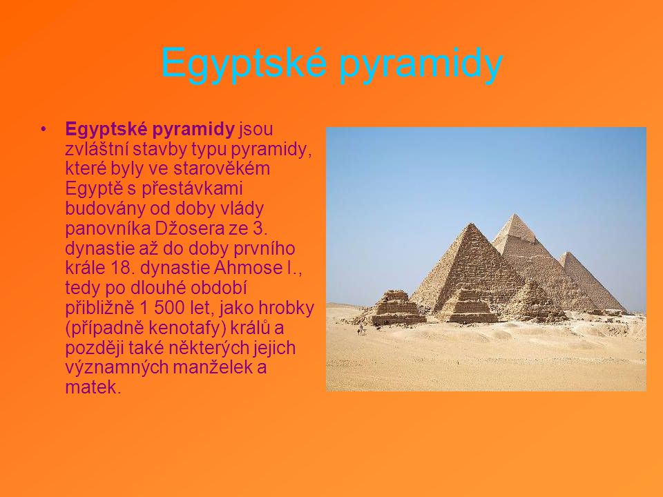 Egyptské pyramidy