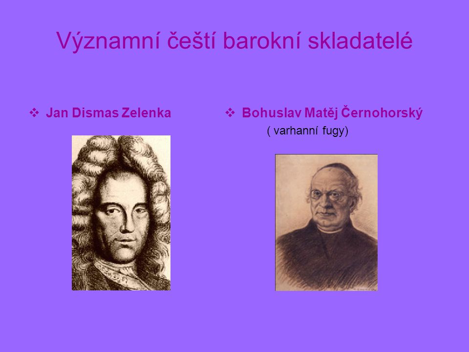 Významní čeští barokní skladatelé