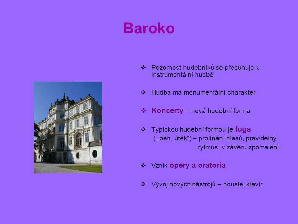 Baroko Koncerty – nová hudební forma