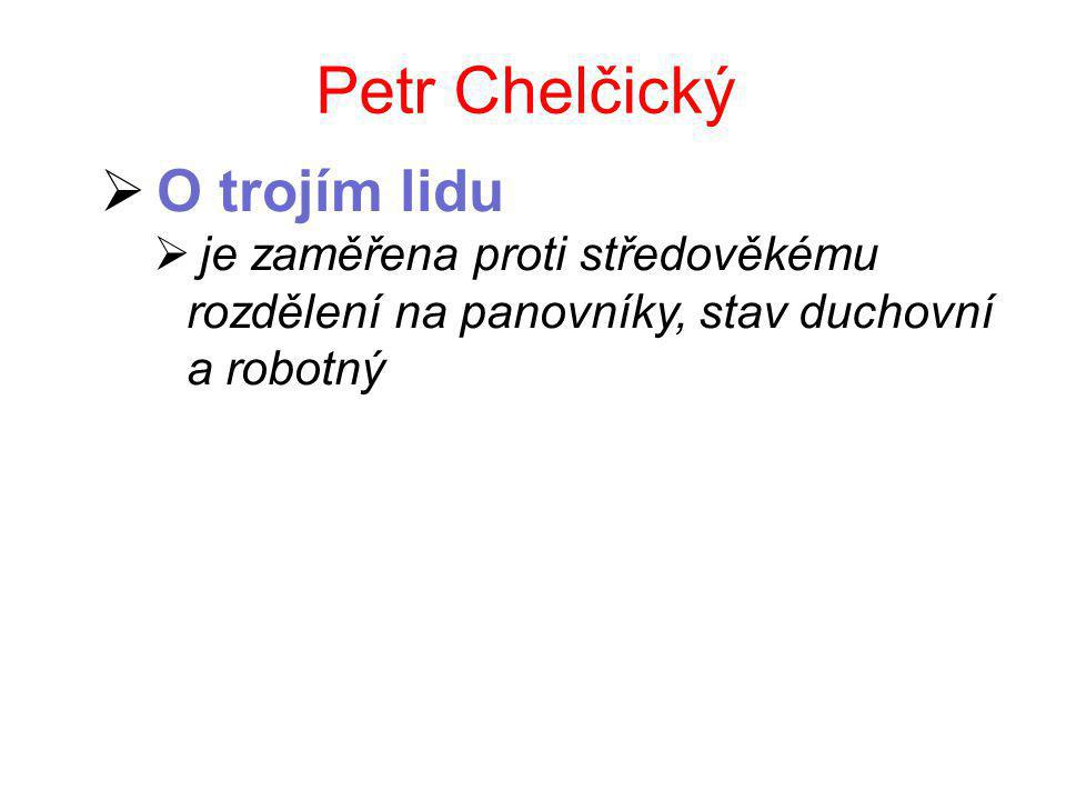 Petr Chelčický O trojím lidu